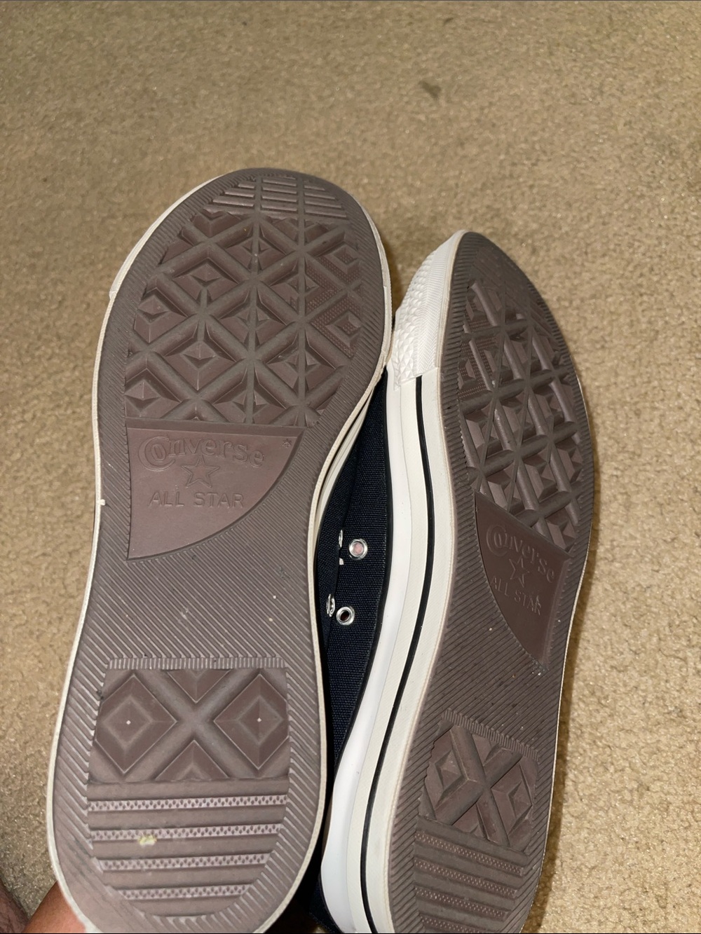 Converse Black Canvas Low-Top Sneakers with White Accents.  Size 10. NO Box - Picture 6 of 6
